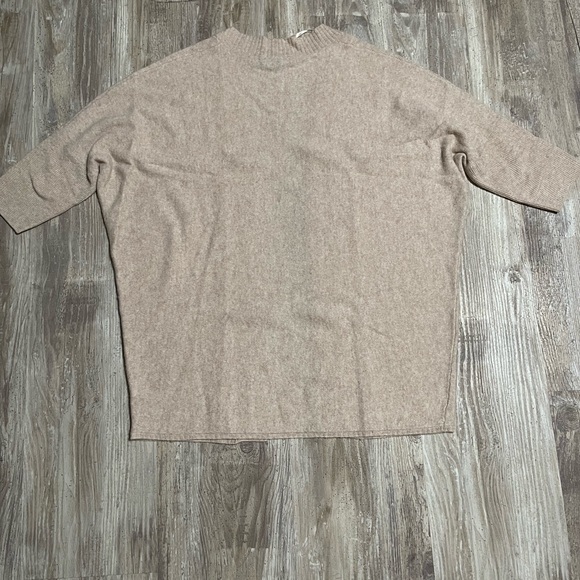 Halogen Women's Tan Open-Front Cardigan100% cashmere - Picture 2 of 3